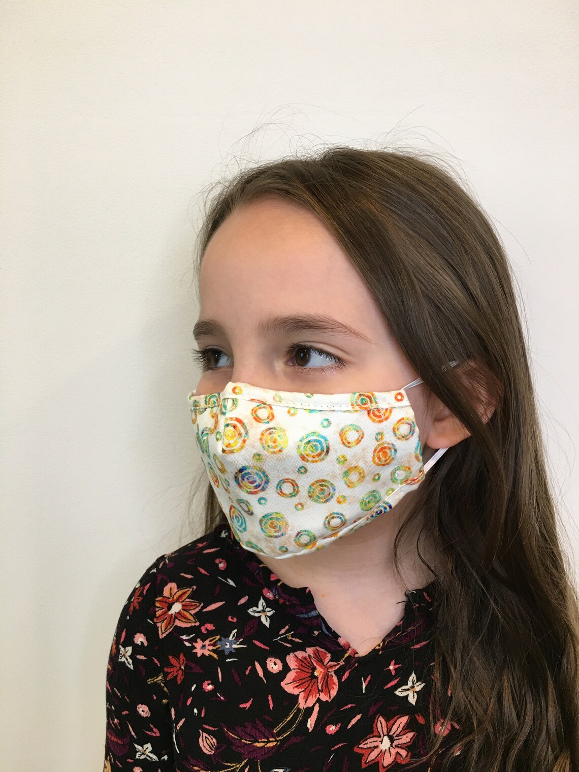 Face Mask for Kids White Dots Premium Child Face Mask Etsy