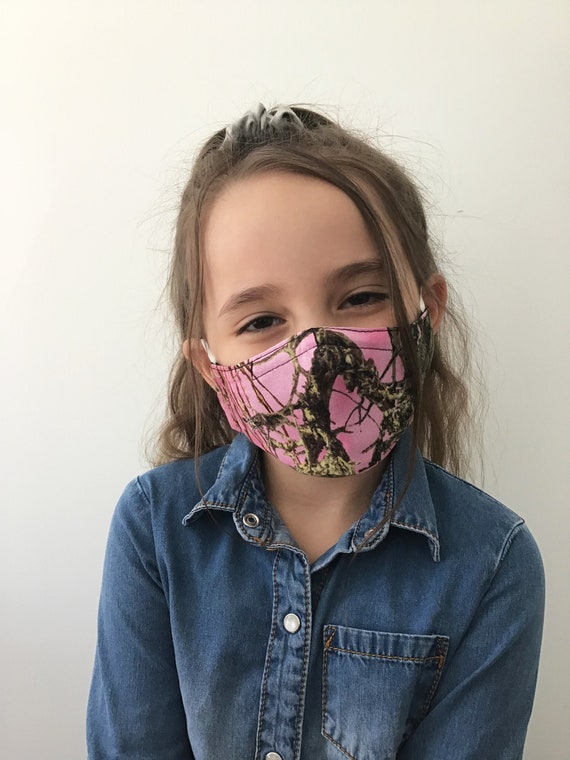 Pink Camo Face Mask Kids Camo Face Mask Child True Timber Etsy