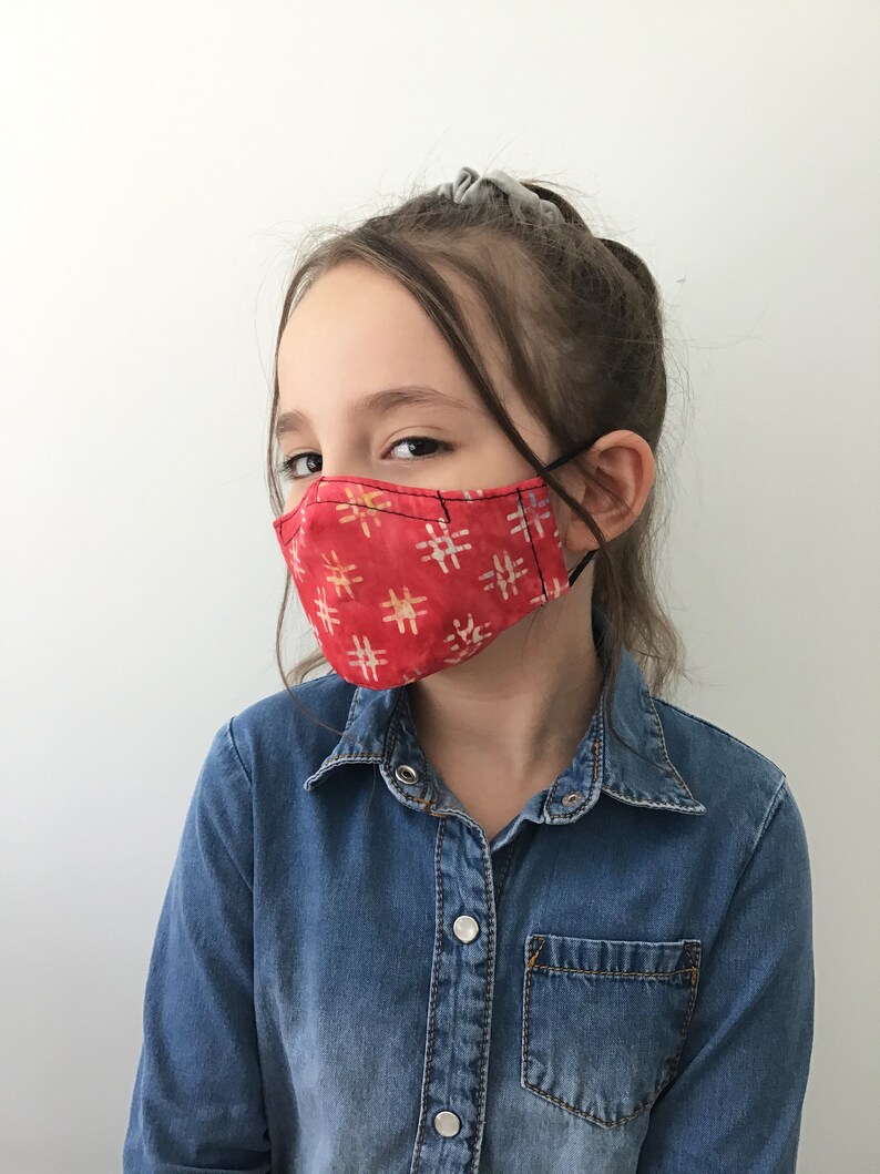 Red Face Mask Kids With Hashtags Red Face Mask With Filter Etsy