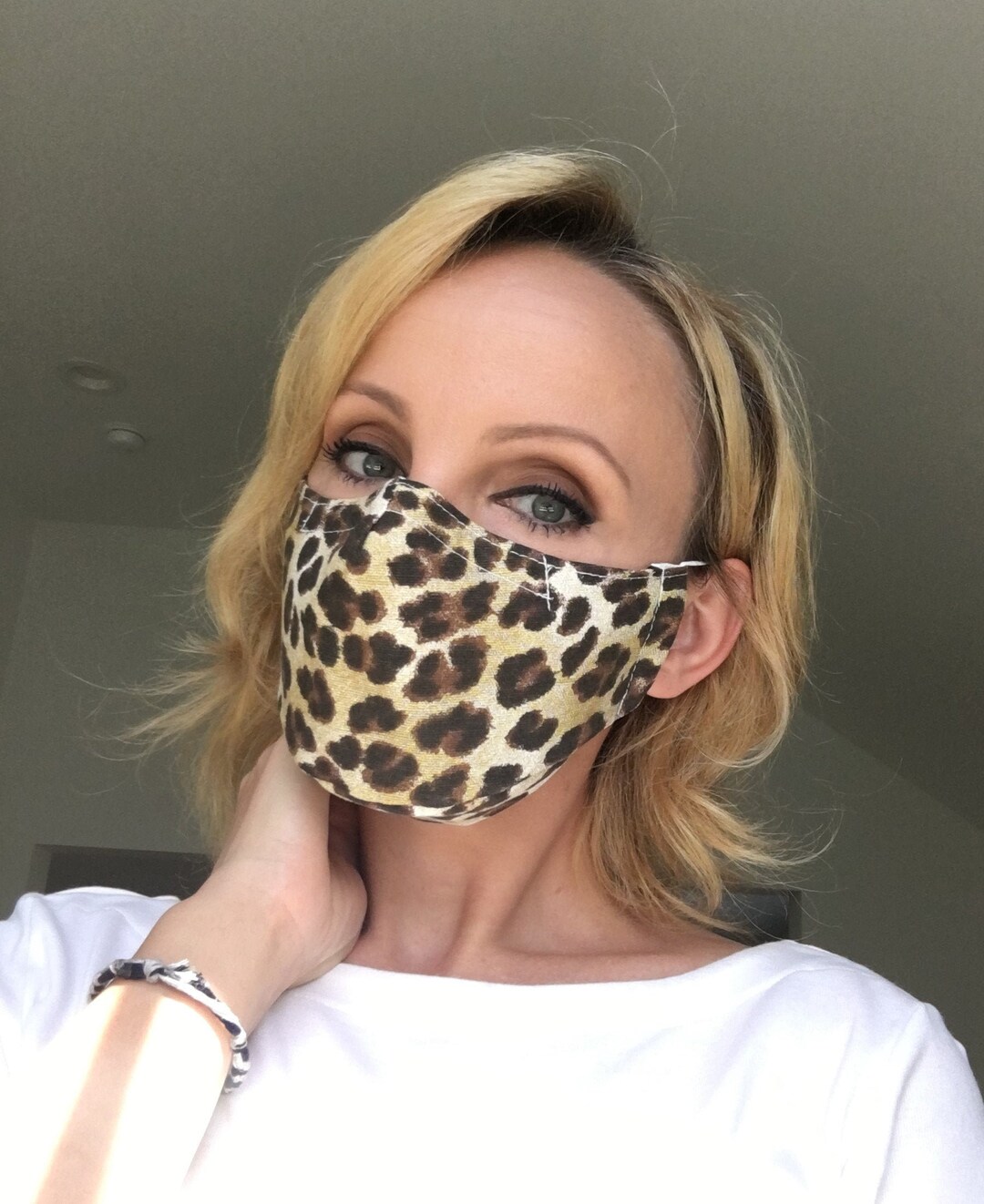 【送料・関税無料/即発可】Leopard Stretch Cotton Face Mask Cotton Face Mask - ADULT - zesty leopard print – The