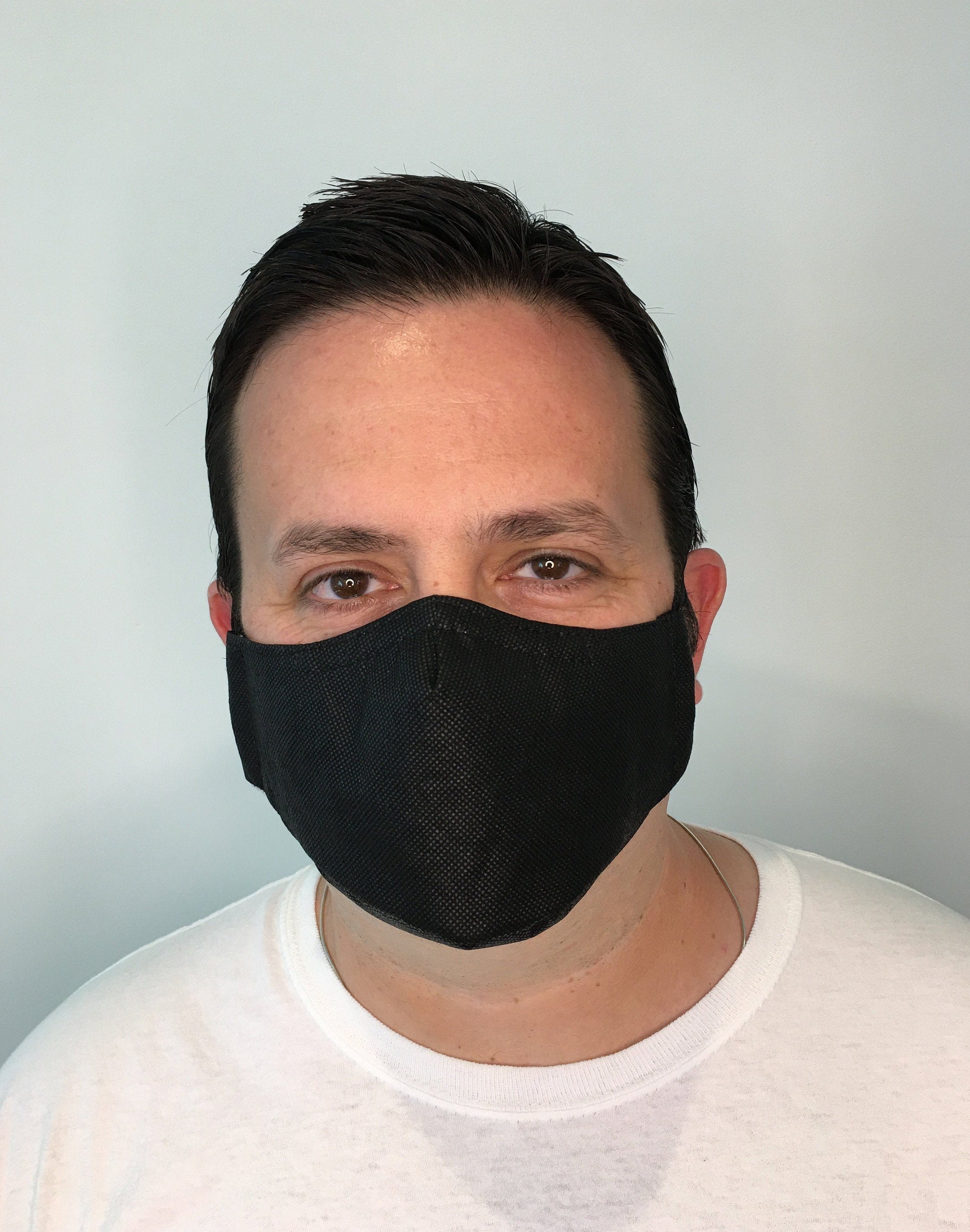Black Face Mask For Men - Polypropylene Face Mask Filter Pocket ...
