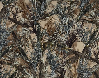 True Timber Cotton MC2 Brown Multi Fabric By Springs Creative, True Timber Camo Fabric