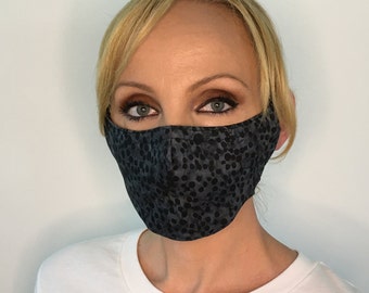 Face Mask For Women Black Dot | Filter Pocket | Triple Layer | Polypropylene/Cotton | Washable