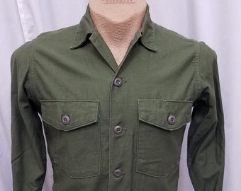 Vtg Vietnam 1968 OG 107 Military Button Up Uniform Shirt / US Army / Militaria / True Vintage / U.S. Army Top / Authentic Military Gear