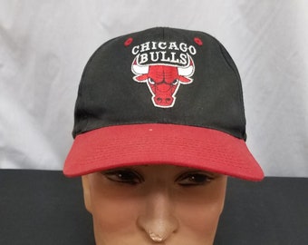 Vintage NBA Chicago Bulls Snapback Hat 90s Adjustable Baseball Cap Michael Jordan