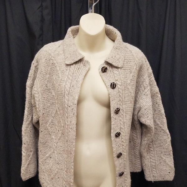 Mens Vintage Button Down Sweater Etsy