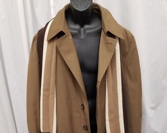 Trench Coat Vintage London Fog Femme – Taille 12, Beige/marron, Doublé, Ceinturé, Occasion TBE