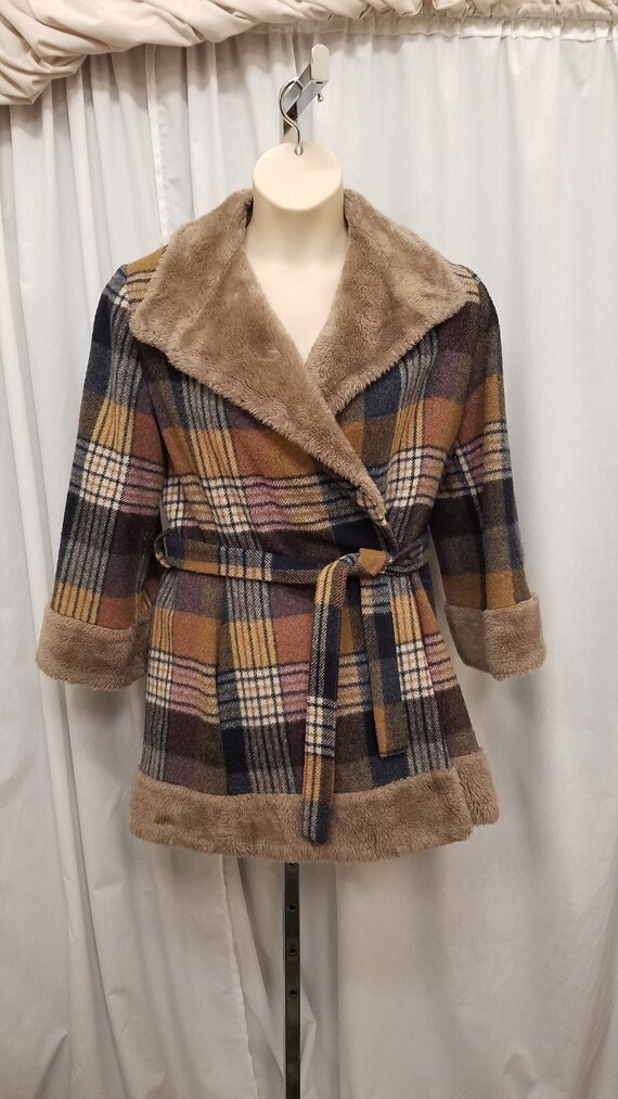 Designer deals plaid coat