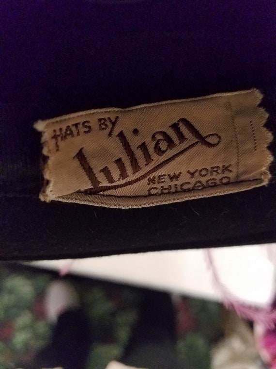 Vintage 1930s Julian New York Chicago Black Felt … - image 6