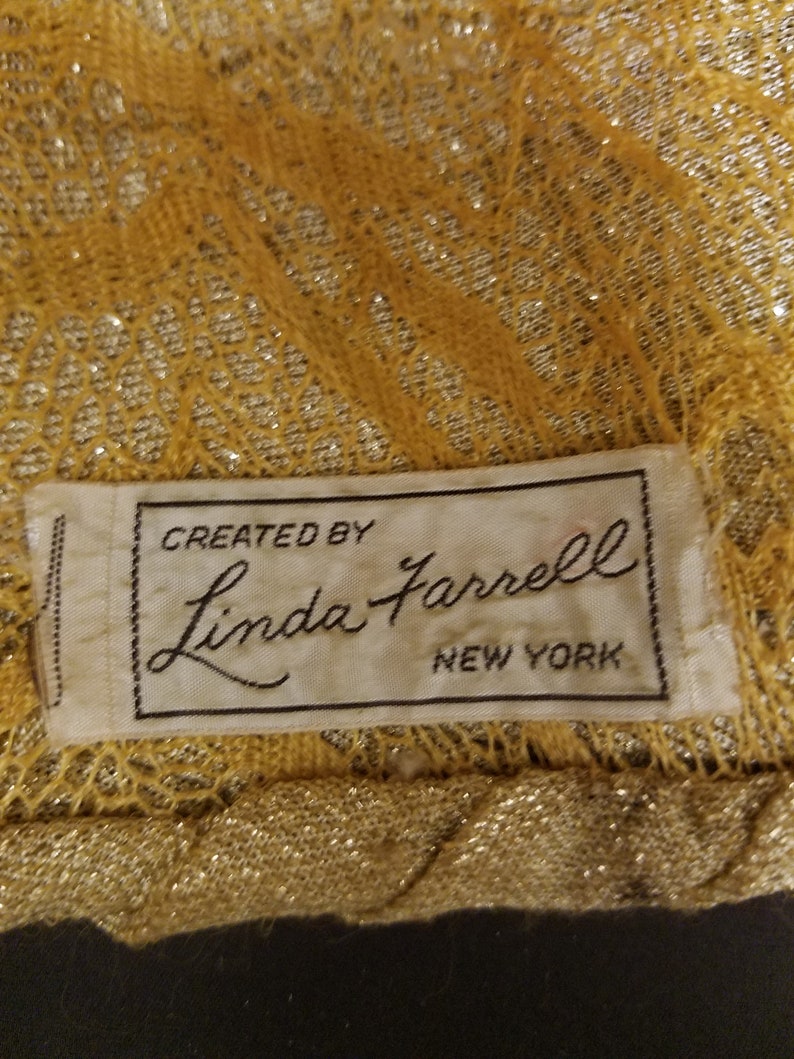 Vintage 1950s Linda Farrell Designer New York Gold Sparkling - Etsy