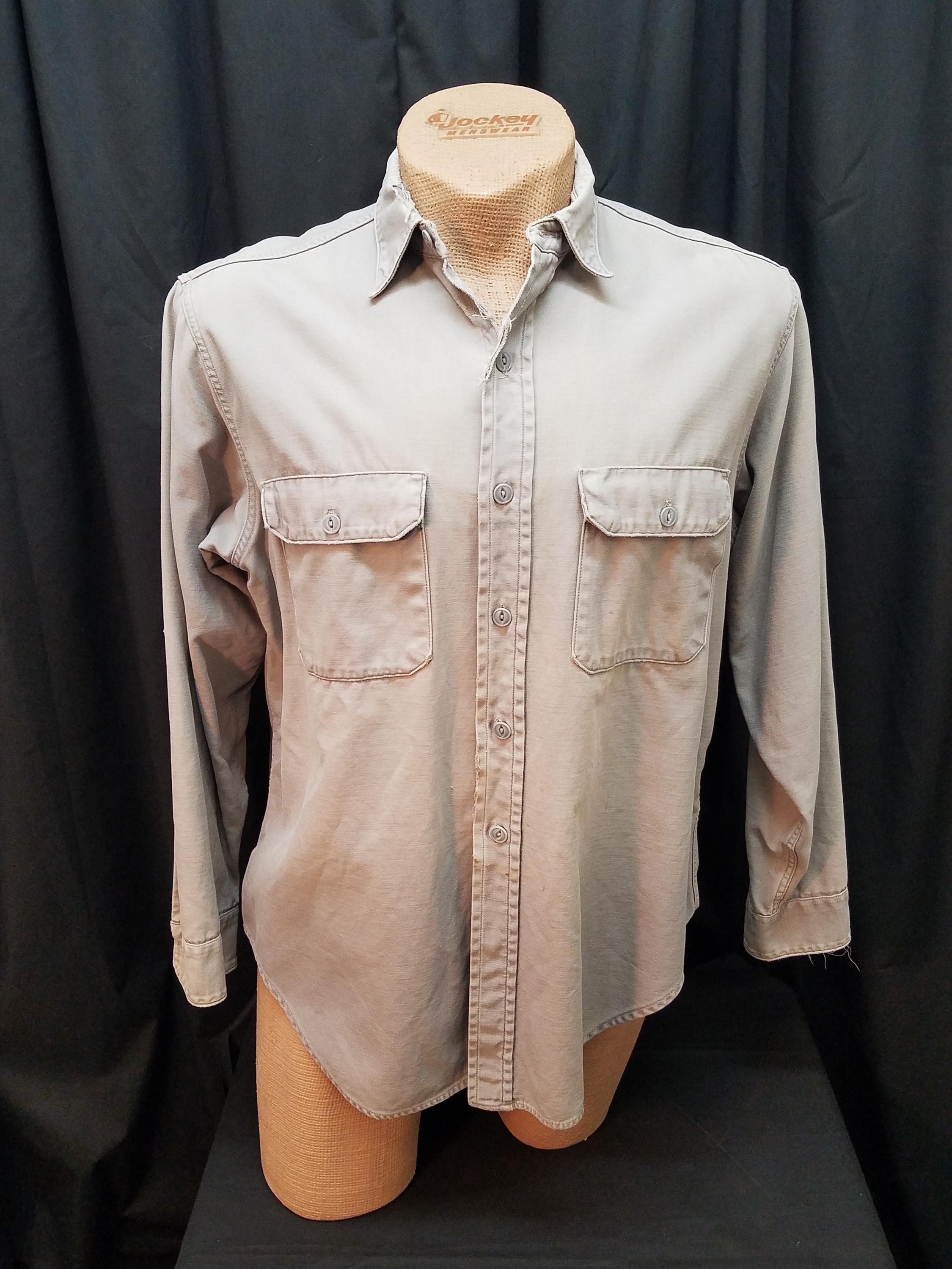 Vtg 1950s Sears Roebuck Gray Sanforized Cotton Mountain Cloth Work 