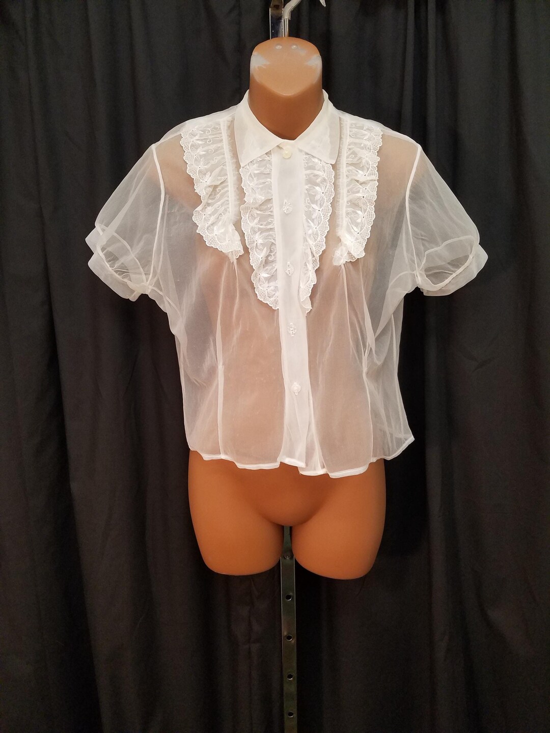 emm【natsumeku blouse】 Vintage 90s ANTI FLIRT Snake Blouse. Shine Button up Shirt
