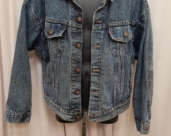 Vintage 1980s Levi's Denim Jean Dark Stone Wash Acid Wash Vintage 1980s Levi's Denim Jean Dark Stone Wash Acid Wash