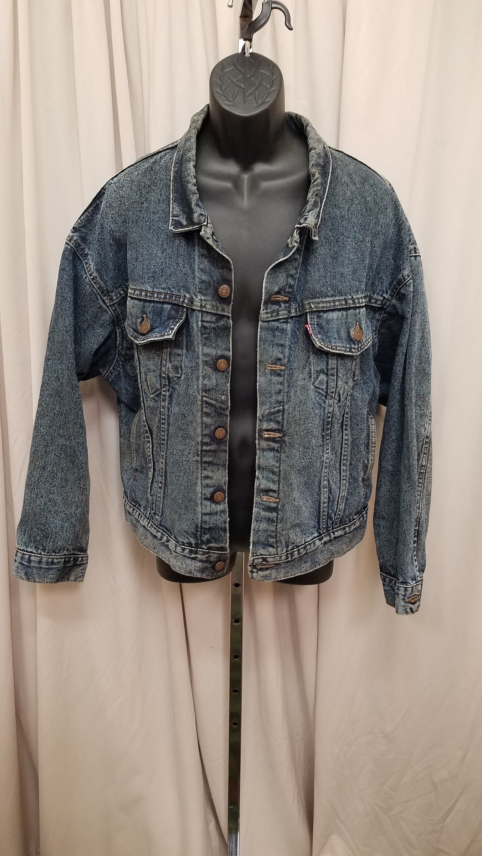 Vintage 1980s Levi's Denim Jean Dark Stone Wash Acid Wash Vintage 1980s Levi's Denim Jean Dark Stone Wash Acid Wash
