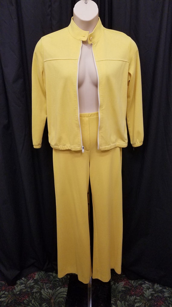 Vintage 1980s-90s Jantzen Sunshine Yellow 2 Piece… - image 2