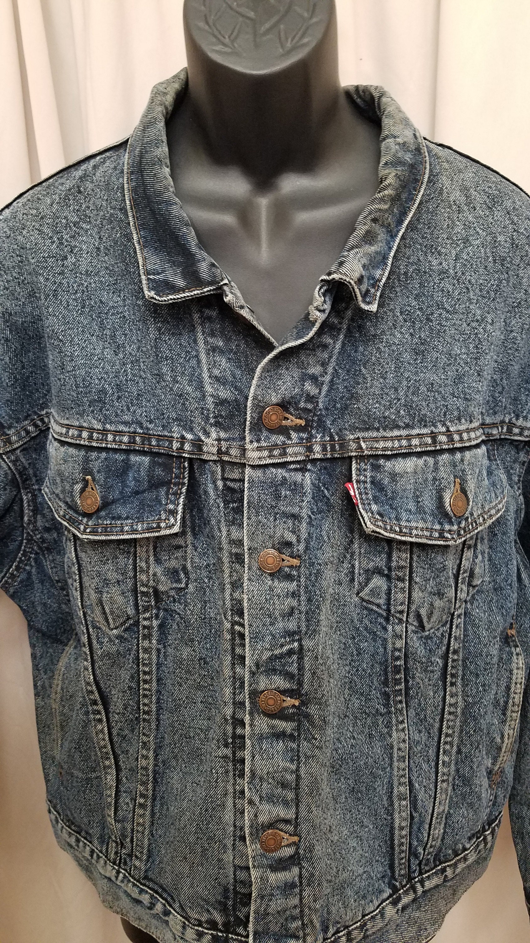 Vintage 1980s Levi's Denim Jean Dark Stone Wash Acid Wash Vintage 1980s Levi's Denim Jean Dark Stone Wash Acid Wash
