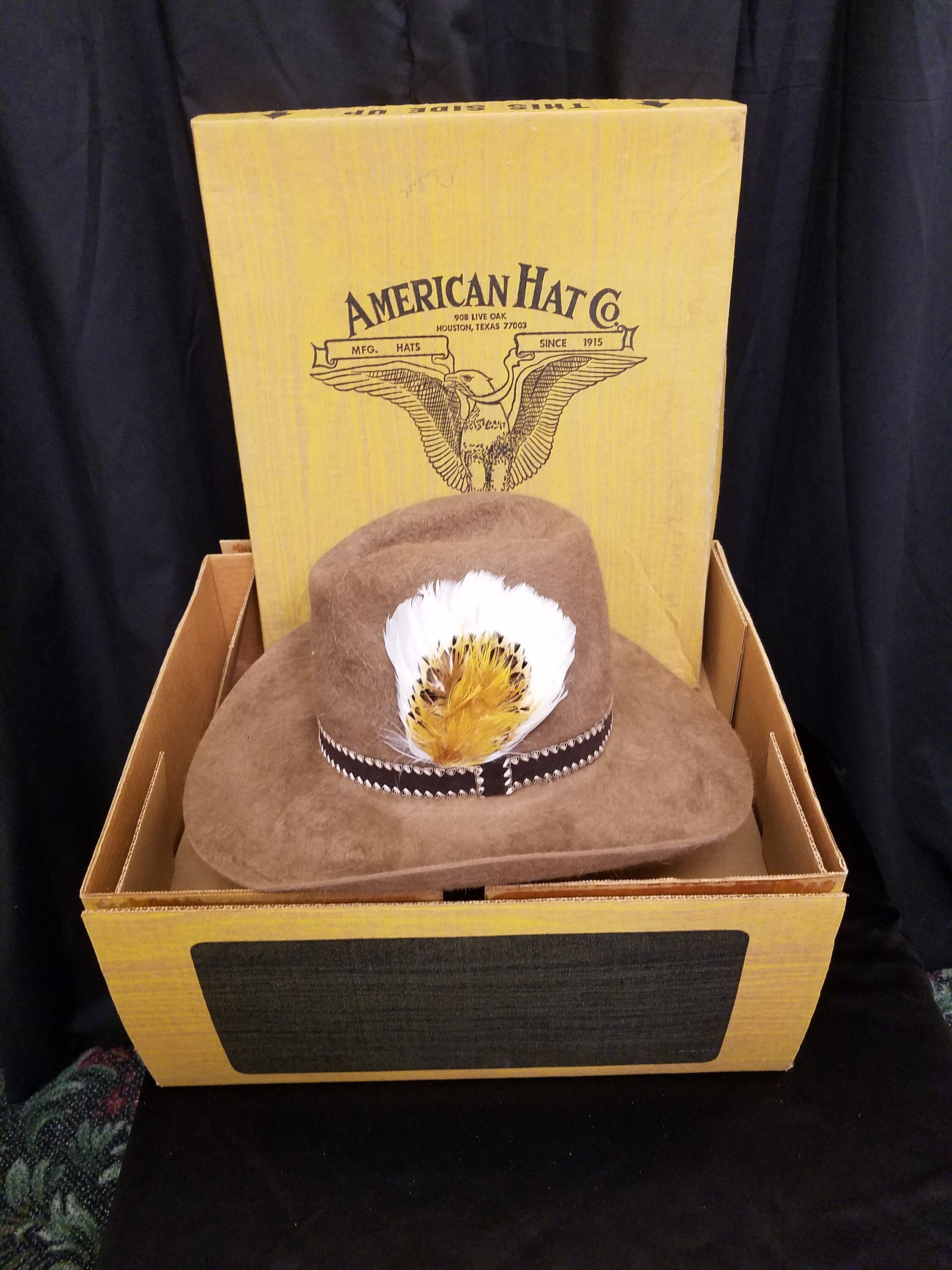 Vtg American Hat Co. Rancher Cowboy Tan 