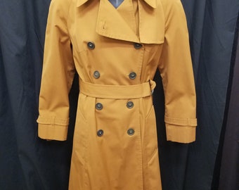Women's Vintage 80's London Fog Trench Coat 12 Regular Medium