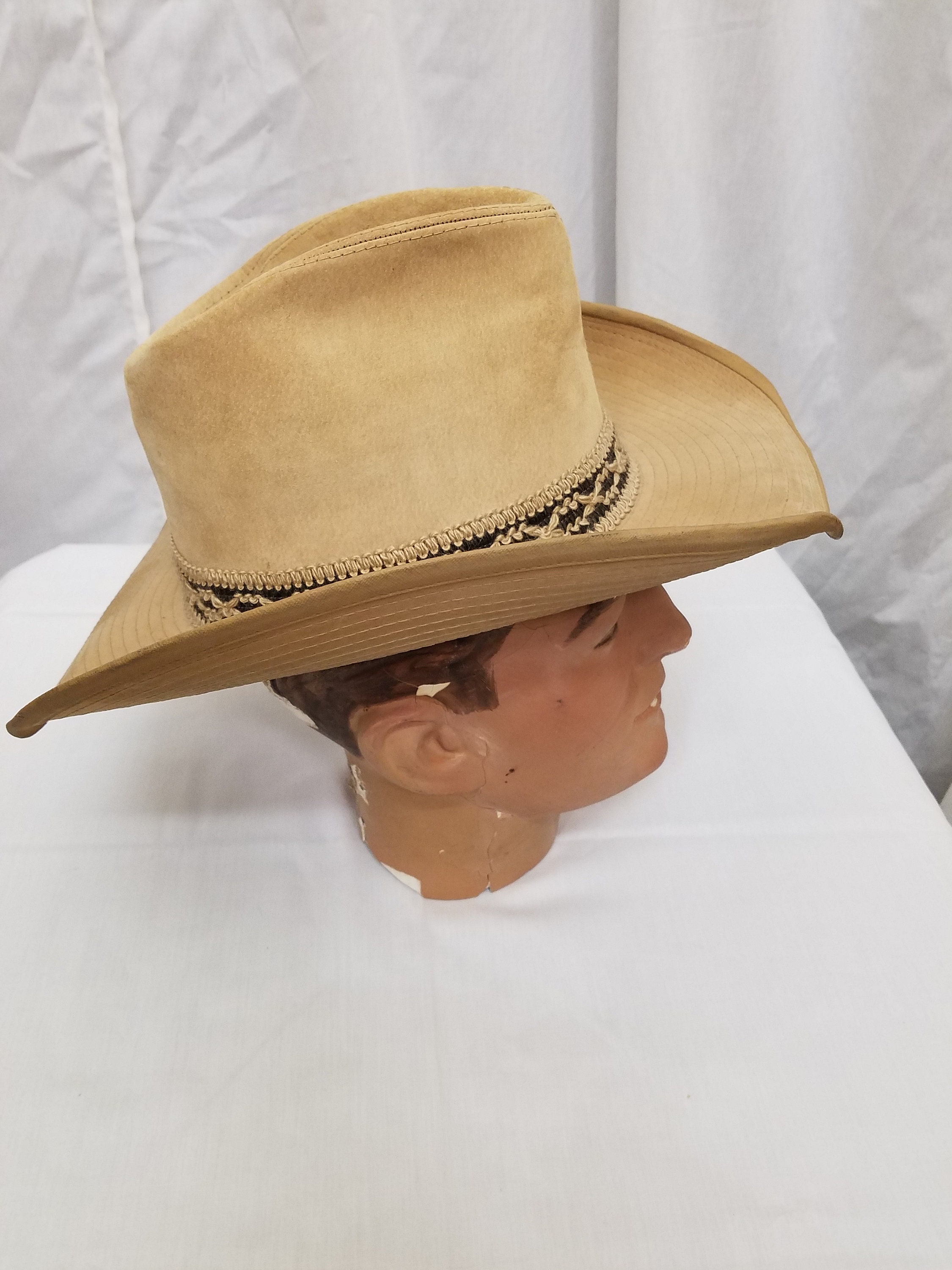 Resistol Vintage Western Self-Conforming Suede Cowboy Hat Vintage 1950 main image 4