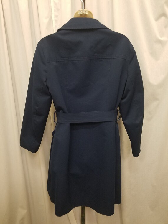 Vtg 1990s Forecaster Of Boston Navy Blue Trench C… - image 5