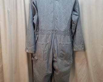 Vintage 60s Big Mac Herringbone Twill Faded Sanforized Cotton Work