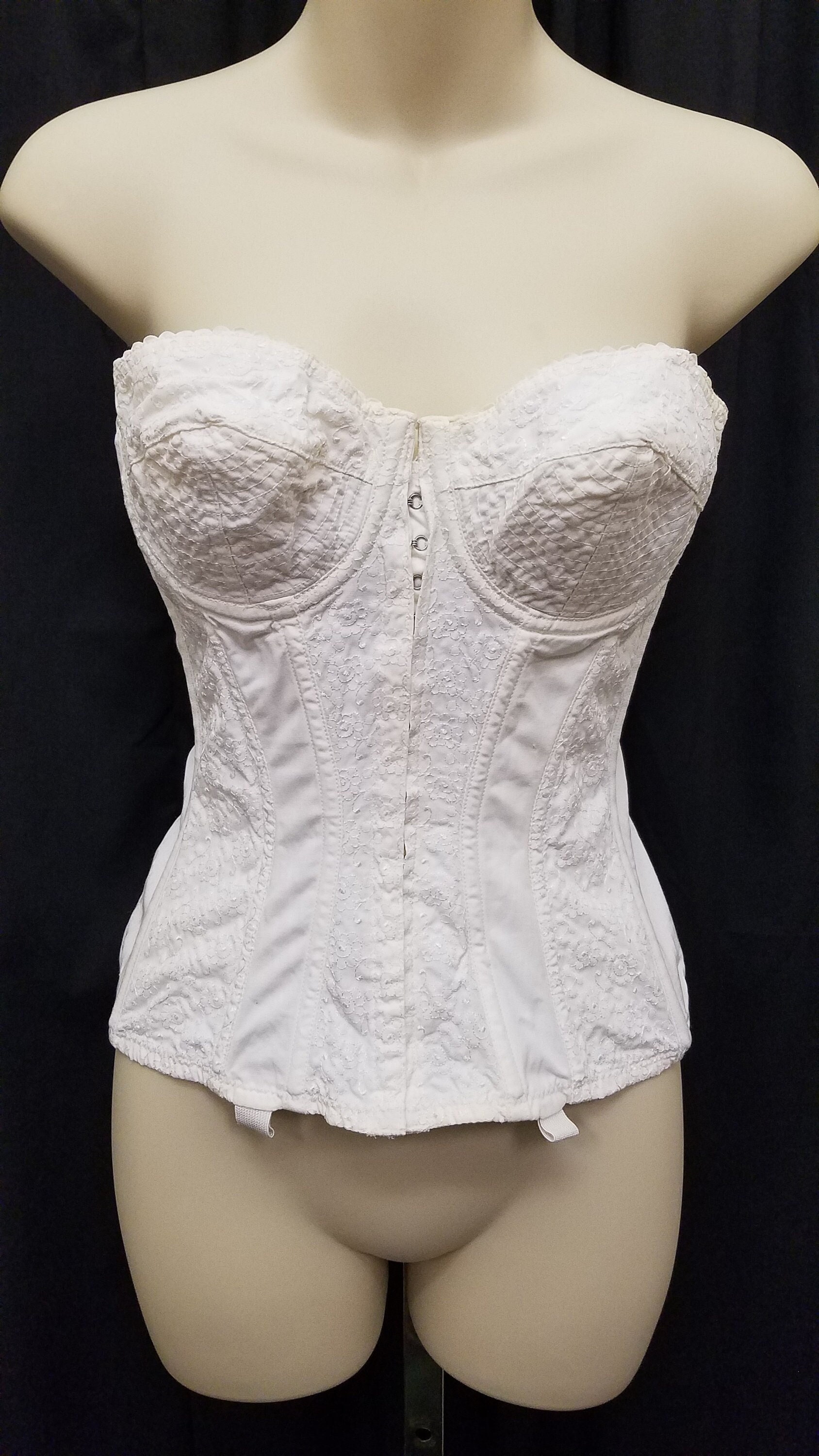 1950s Penney's Embossed Floral White Corset Girdle Size Large -  Canada