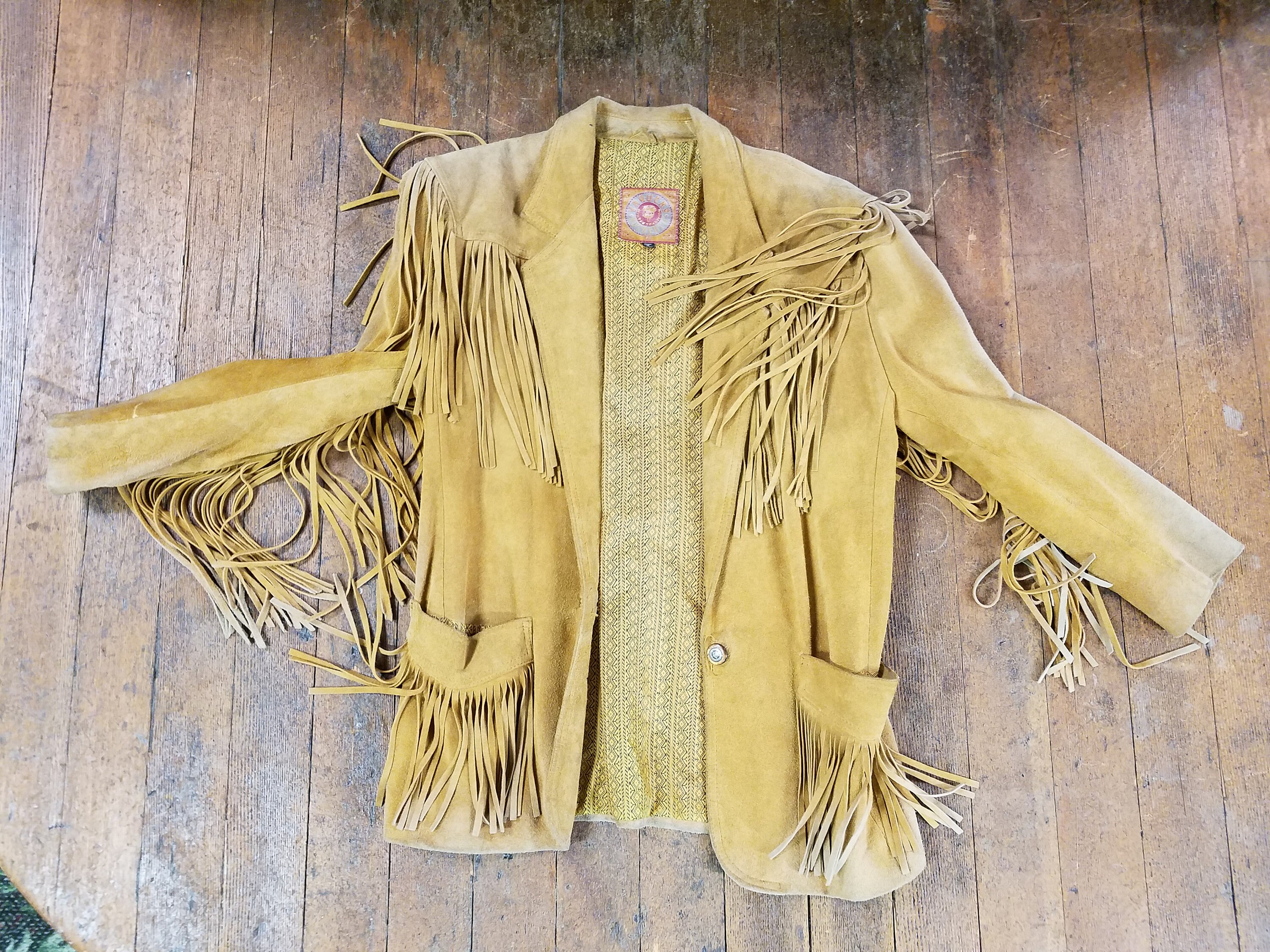 Vintage 1970's Vaquero Original Tan Suede Fringe Cowboy Etsy