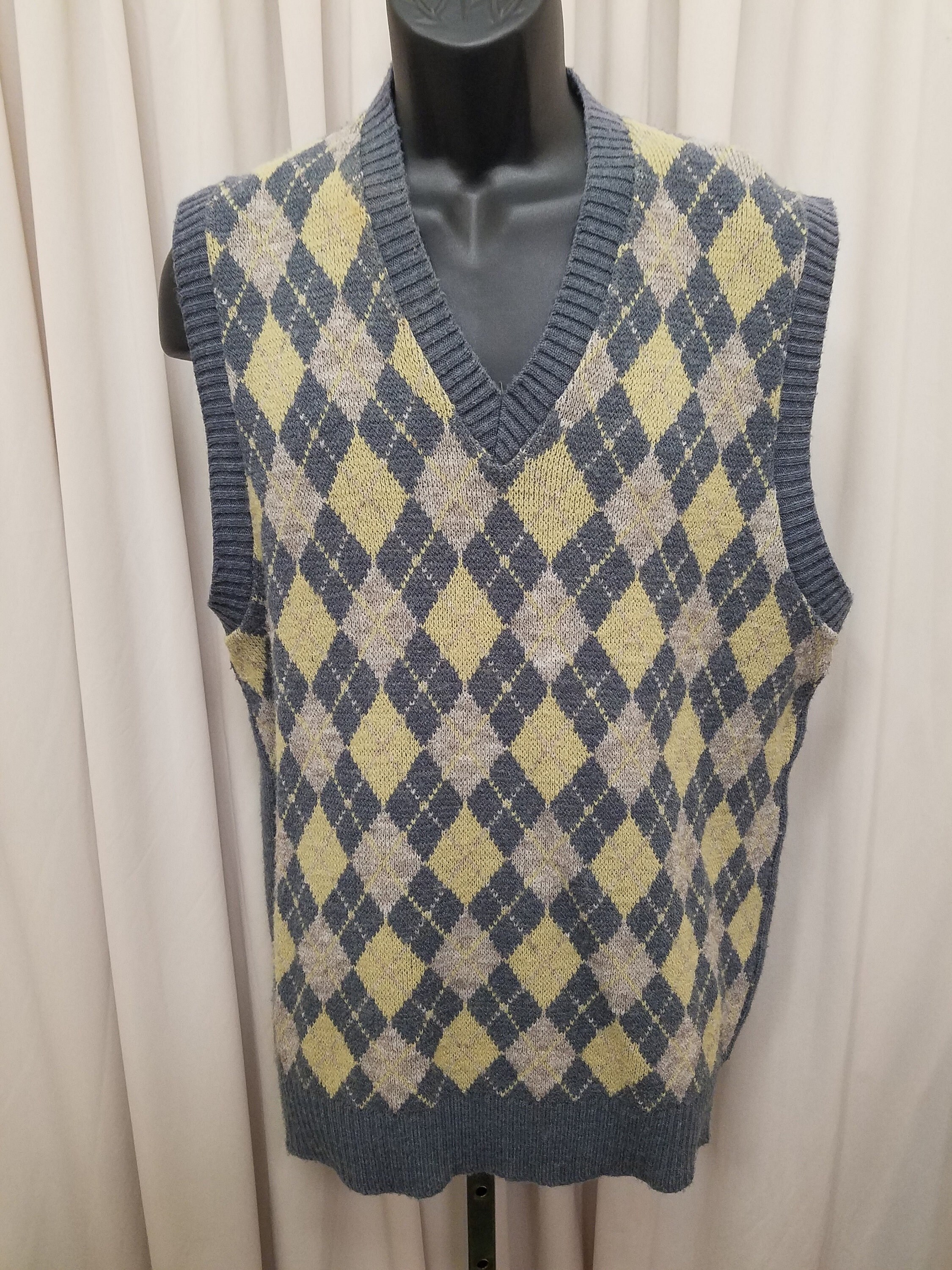 Gold Knit Vest - Etsy
