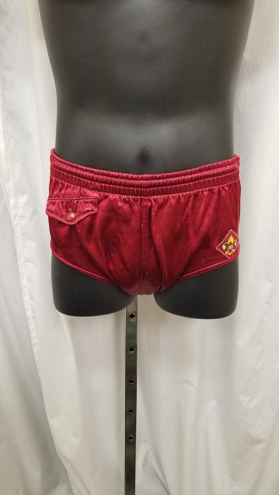Vintage 1940s Official Boy Scout's Maroon Satin Sw