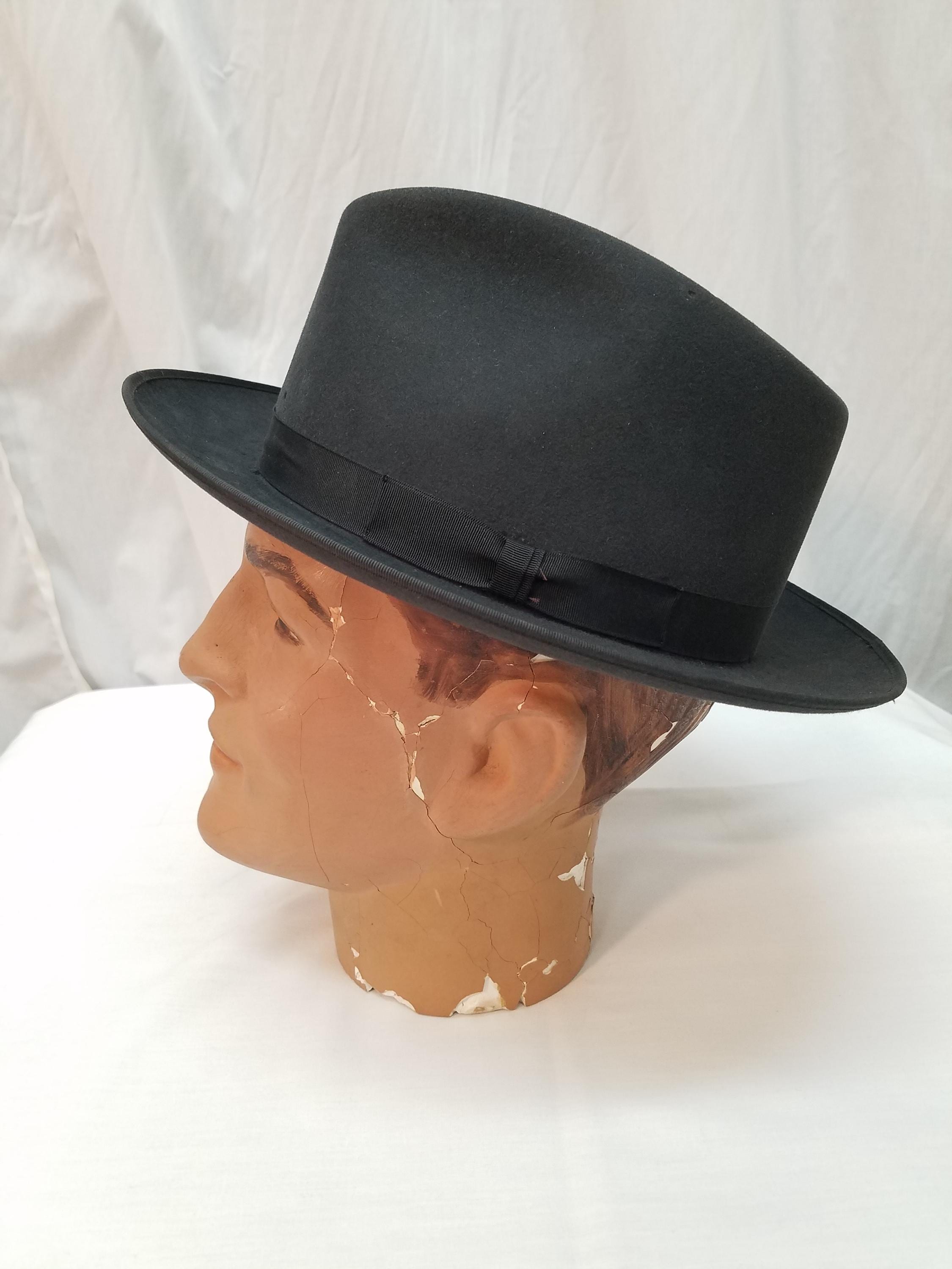 1950s Stetson Royal Stetson Fedora | Black Snap Brim Felt 1950s Stetson Royal Stetson Fedora | Black Snap Brim Felt