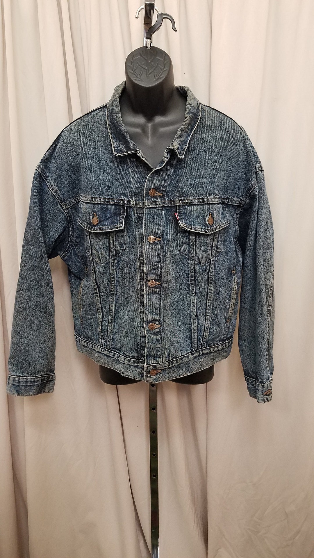 Vintage 1980s Levi's Denim Jean Dark Stone Wash Acid Wash Vintage 1980s Levi's Denim Jean Dark Stone Wash Acid Wash