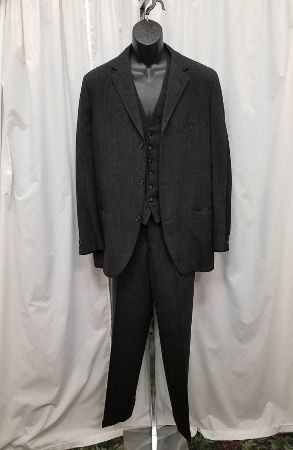 Vintage 1960s Kingsridge Black Wool Atomic Fleck 3