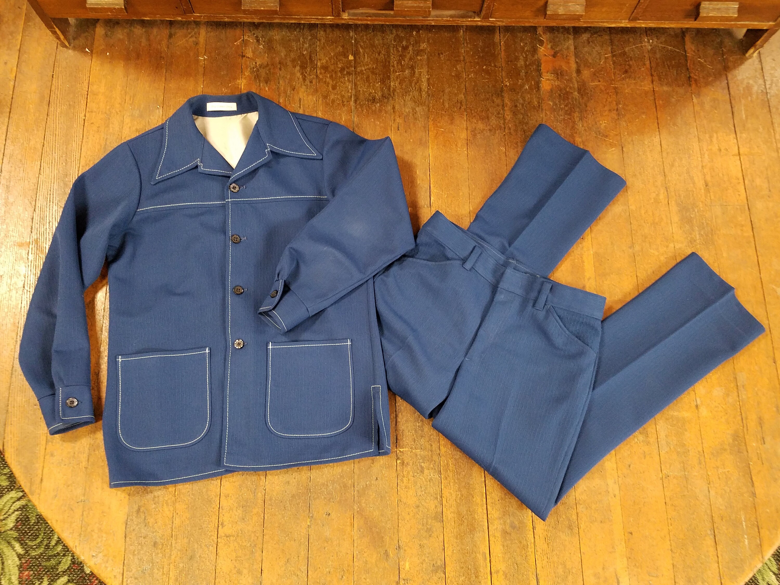 Vtg 70s FARAH (no Tag!) Navy Western Rancher Leisure