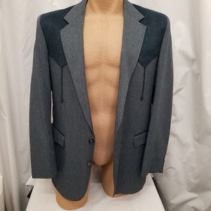Miller ranch gray plaid wool coat top