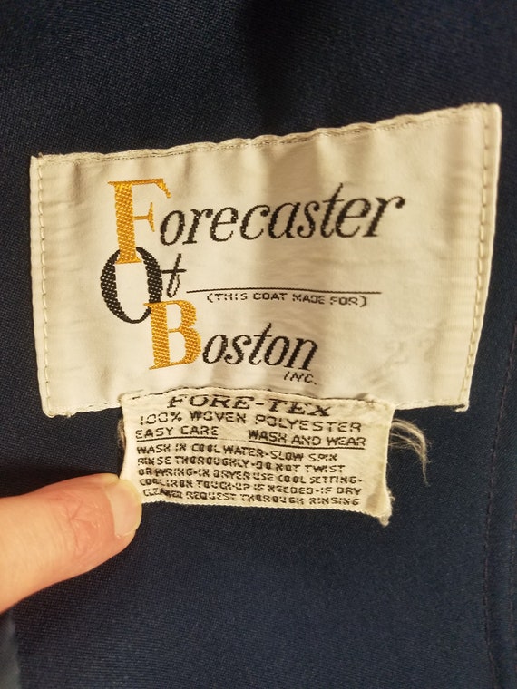 Vtg 1990s Forecaster Of Boston Navy Blue Trench C… - image 8