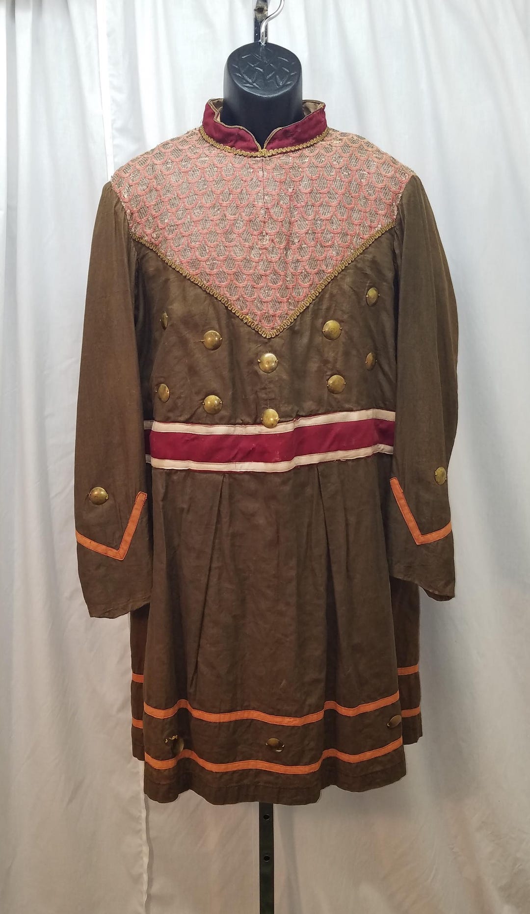 Early 1900s Brown Ceremonial Oddfellows/freemasons Guard Robe/tunic ...