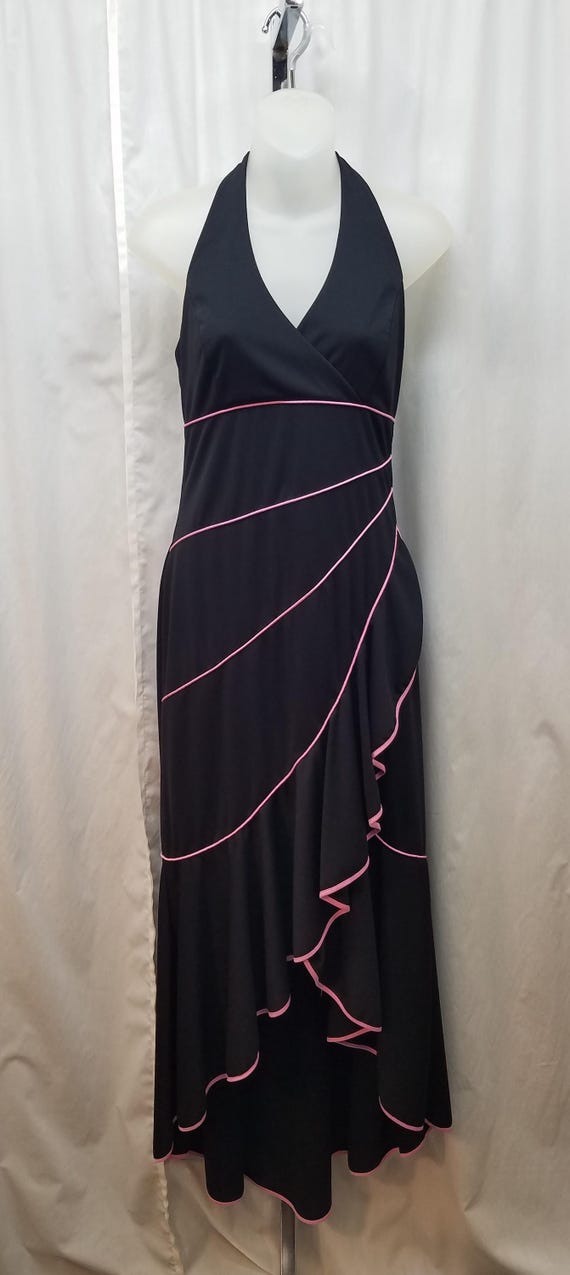 Vtg 1980s Blondie Nites Linda Bernell Black Polyester W Hot Pink Piping  Prom Halter Party Dress, Little Black Dress, S, Measurements Below - Etsy