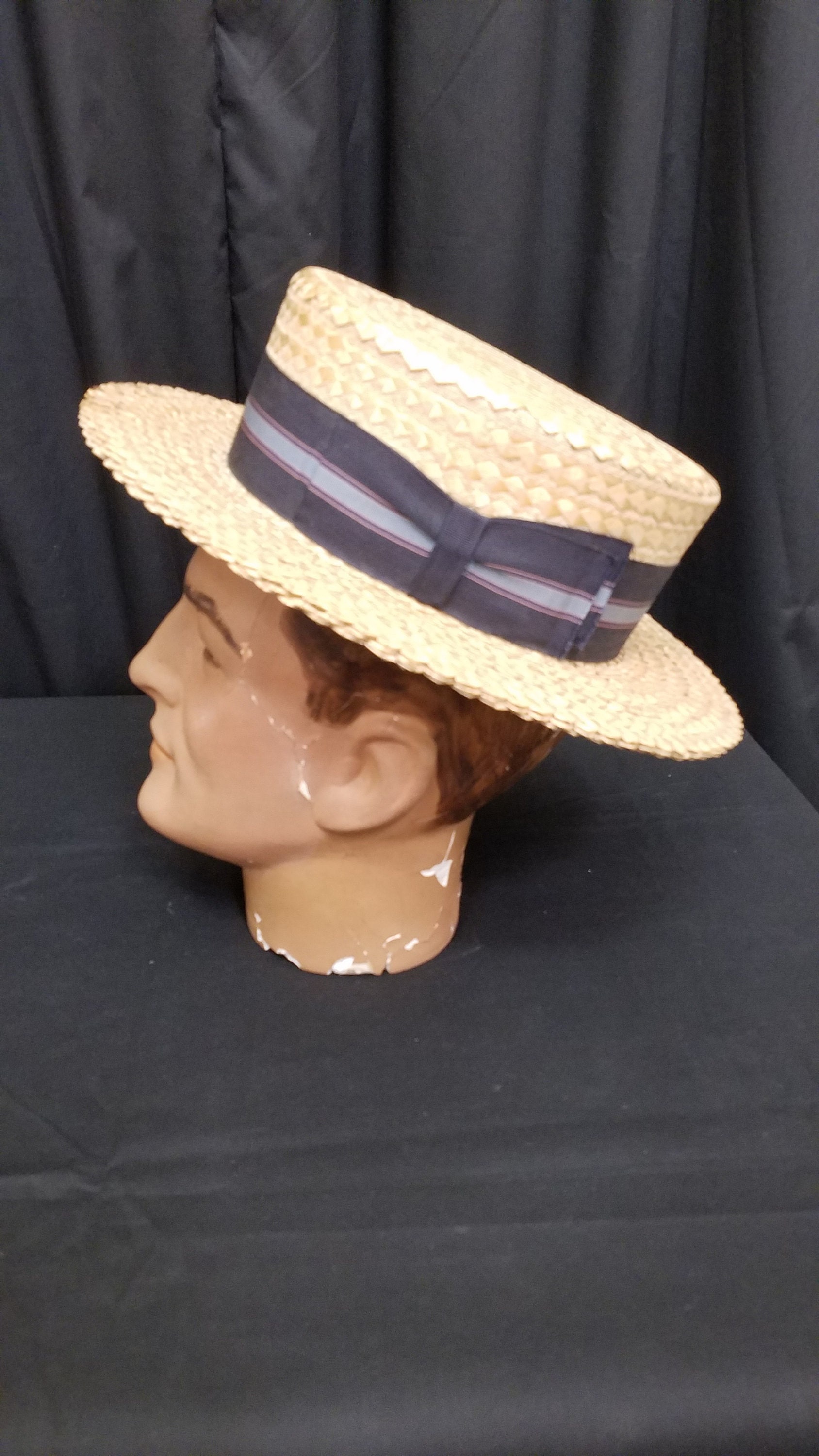 Straw Boater Size 7 - Etsy