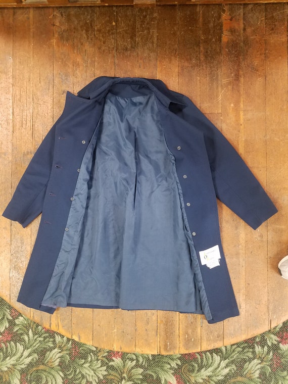 Vtg 1990s Forecaster Of Boston Navy Blue Trench C… - image 9