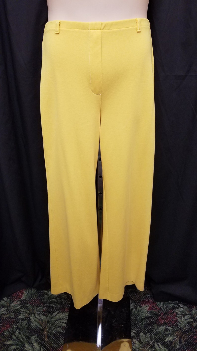 Vintage 1980s-90s Jantzen Sunshine Yellow 2 Piece Sweat Suit Tracksuit Jogging Women's Size L Pants Set Workout Exercise, Lounge wear image 10