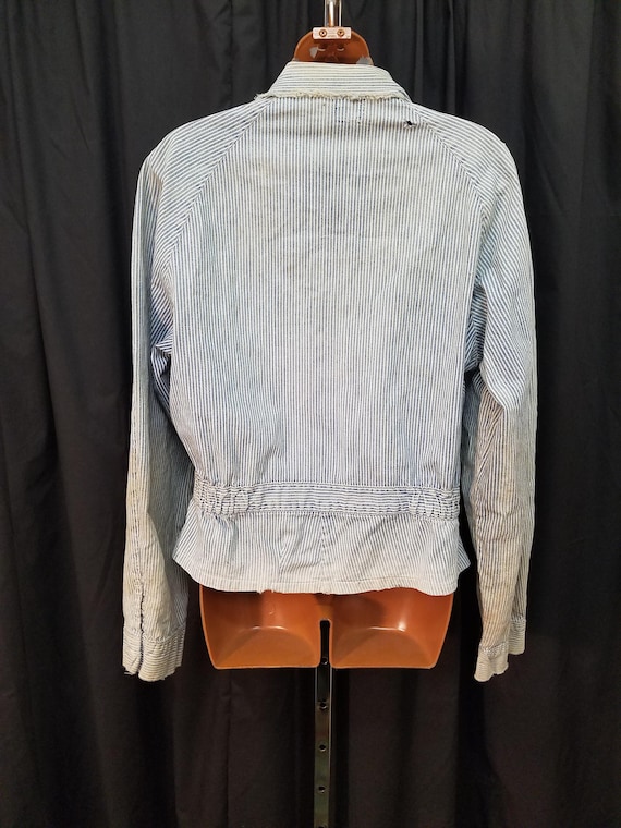 RARE Vtg 1940's Striped Blue & White Lee Union-Al… - image 4