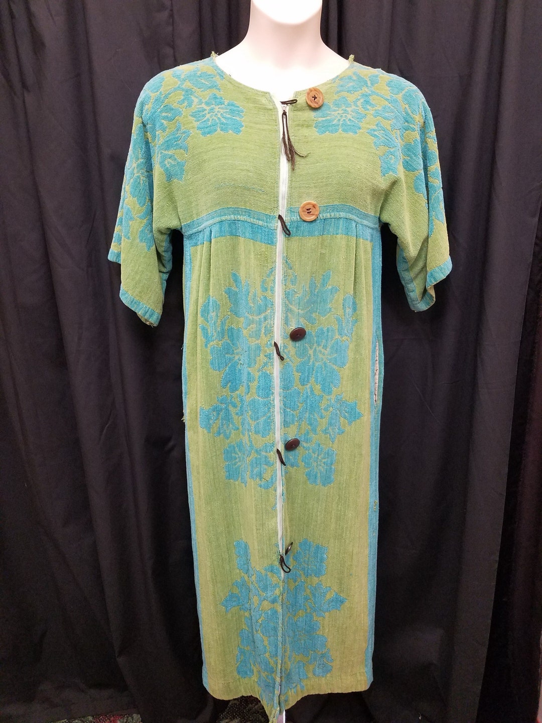 RARE Vintage 1940's Carson Pirie Scott & Co Loungewear Long Green and