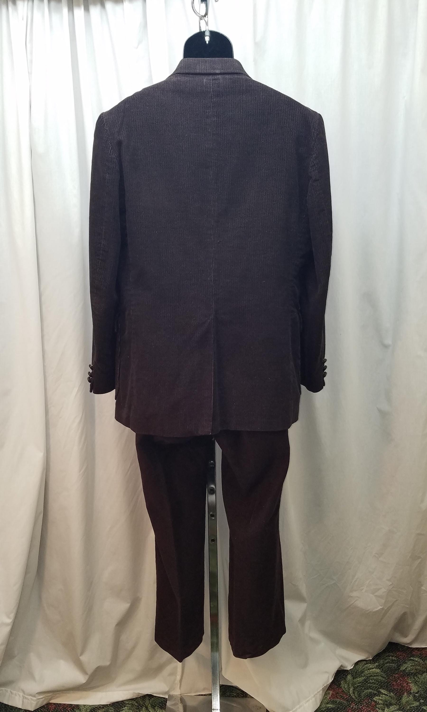 Vtg 1980s Jcpenney the Men's Shop Maroon Corduroy 3 Piece Western
