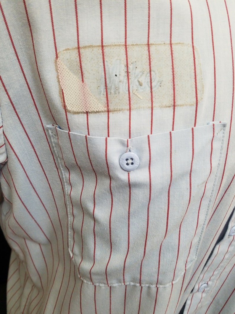 Vintage 1990s Cintas Comfort Work Shirt Workwear Made in USA Light Blue