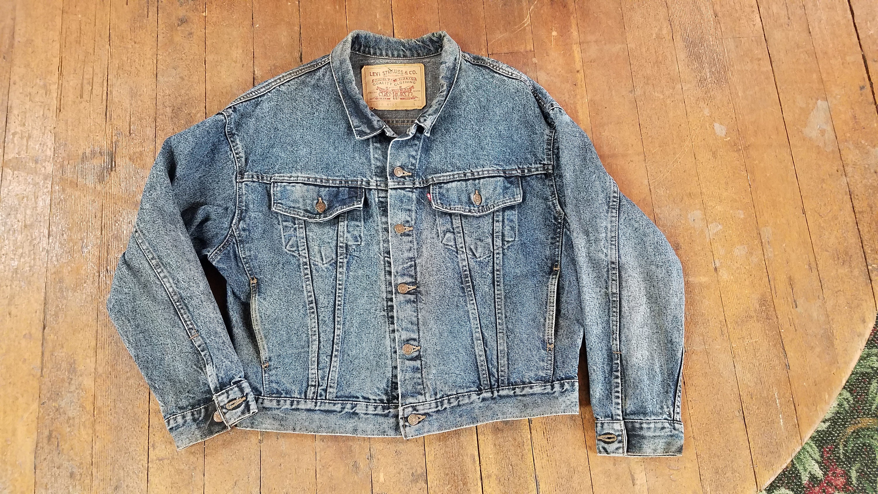 Vintage 1980s Levi's Denim Jean Dark Stone Wash Acid Wash Vintage 1980s Levi's Denim Jean Dark Stone Wash Acid Wash