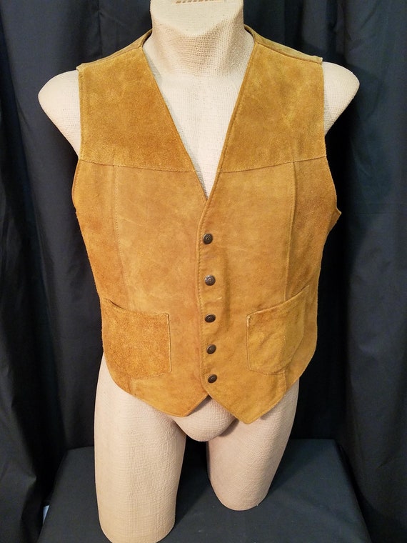 70's〜 Rancher by Schott Suede Vest Small 70s Schott Suede Rancher Western Vest / Trucker Style