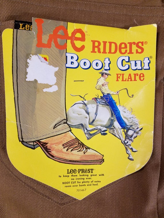 Vintage 1970's Deadstock Lee Riders Light Brown B… - image 2