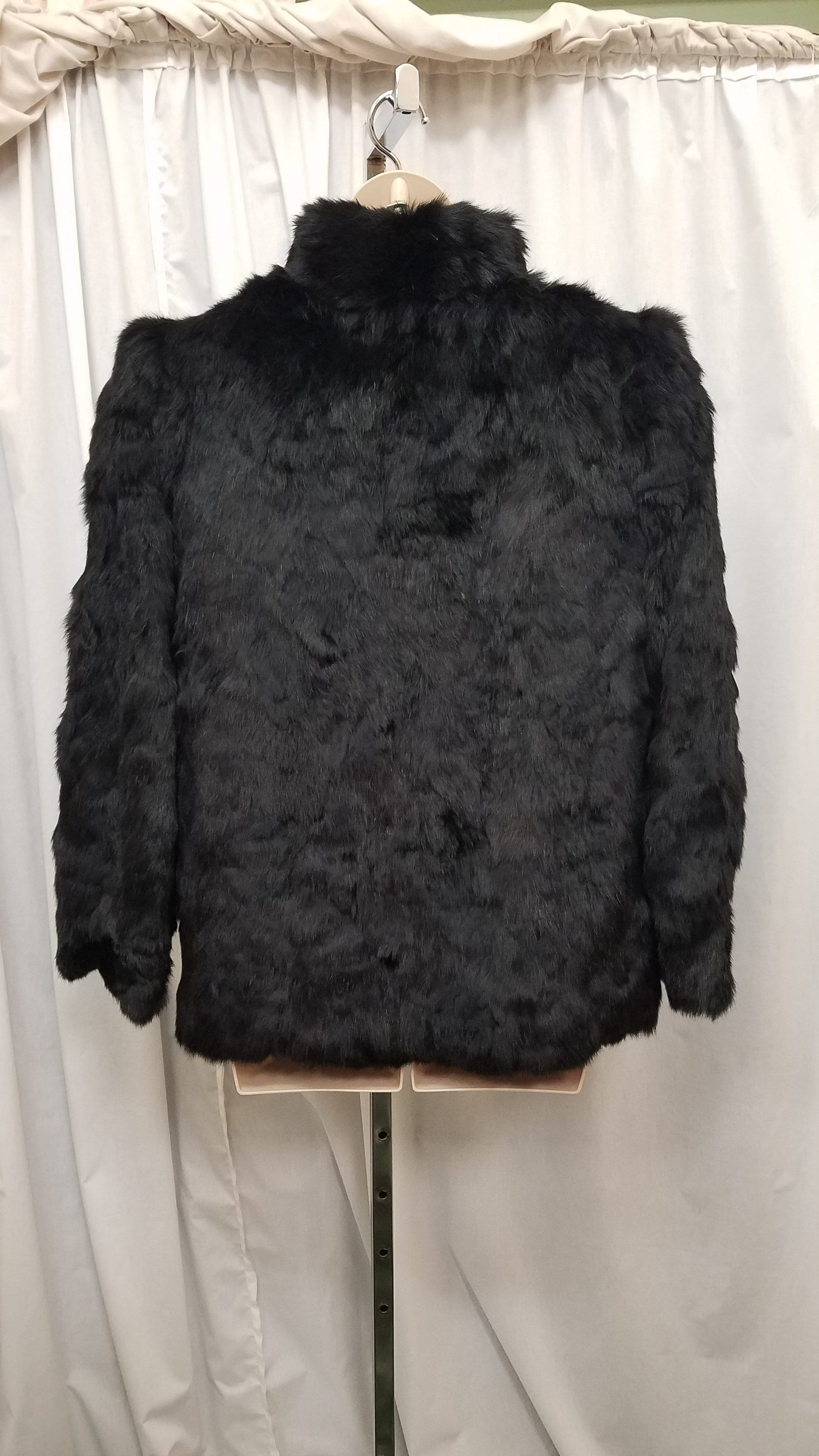 Vtg 80's Somerset Furs Los Angeles Natural Black Rabbit Fur Vtg 80's Somerset Furs Los Angeles Natural Black Rabbit Fur
