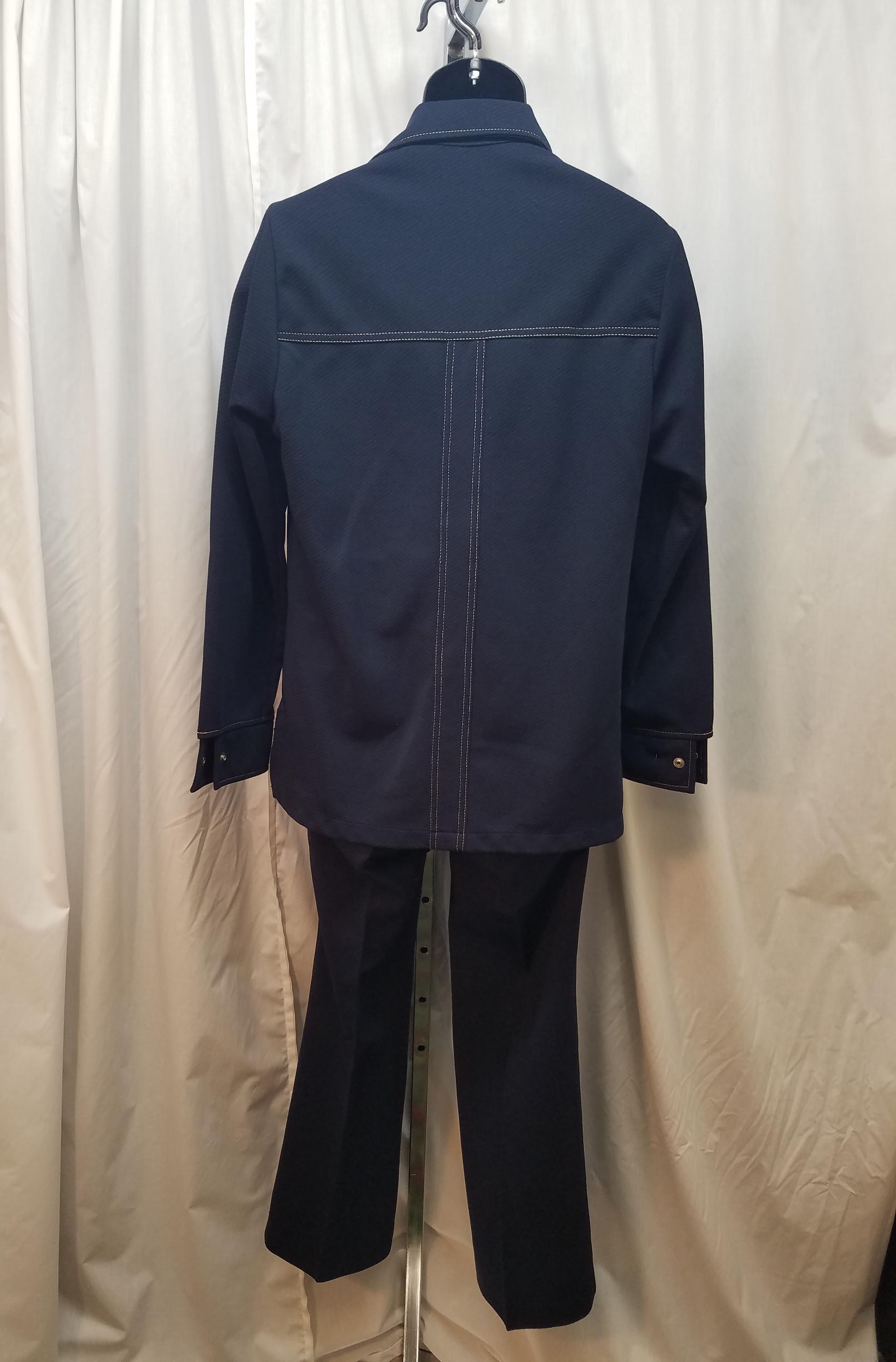 Vtg 1970s Levi's Panatela Navy Polyester 2 Piece Western