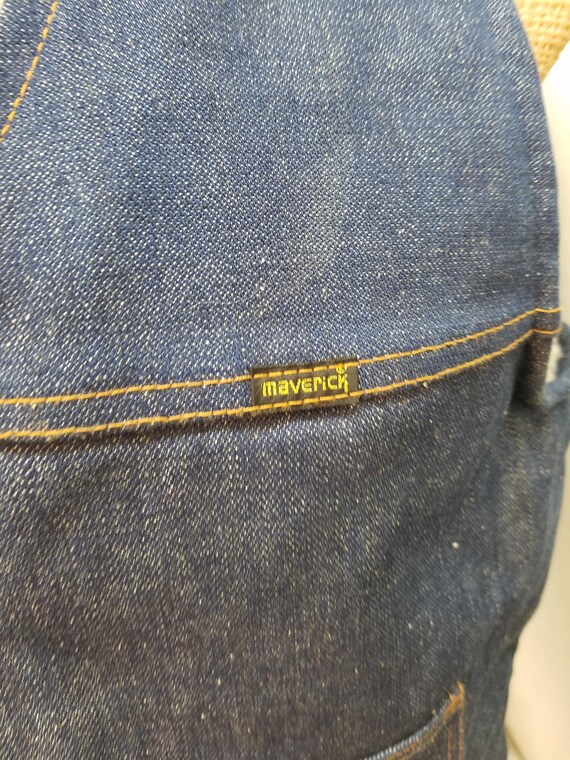 Vtg 70s Sherpa Lined Denim Vest by Maverick Denim… - image 3